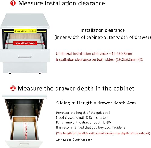 Miniatura 6 de 1 par de 3 secciones completamente extendidasdesmontables para cajones grandes industriales, corredores de cajones con rodamientos de bolas,