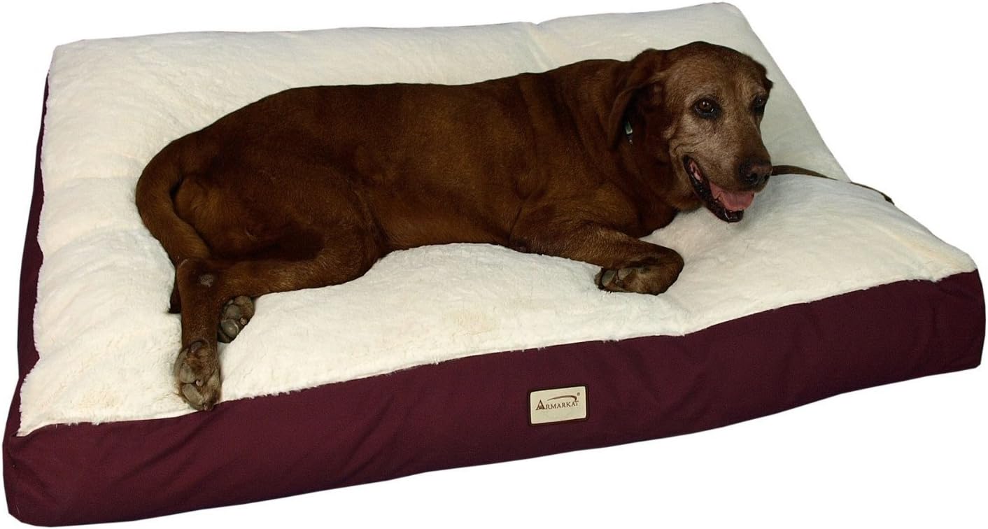 Armarkat Pet Bed Mat Pillow for Cats and Small Dog Ivory/14 D x 49" W x 8" H