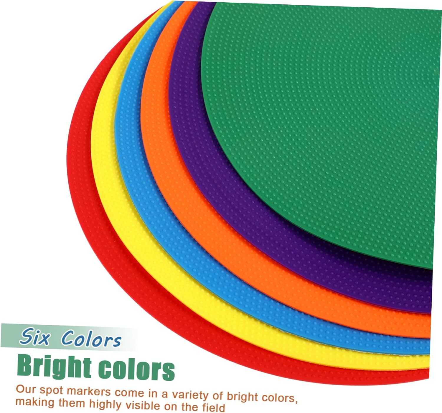 Kisangel 18pcs Spot Markers Flat Discs for Soccer Training Non Slip Agility Markers Bright Colors Durable Field Circles for Sports Drills and Exercises for Football Practice