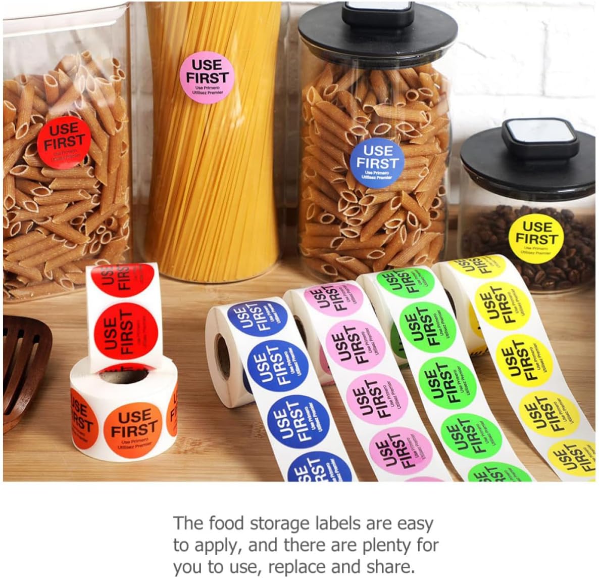 Inventory Control Labels 3 Rolls Coated Paper Adhesive Stickers