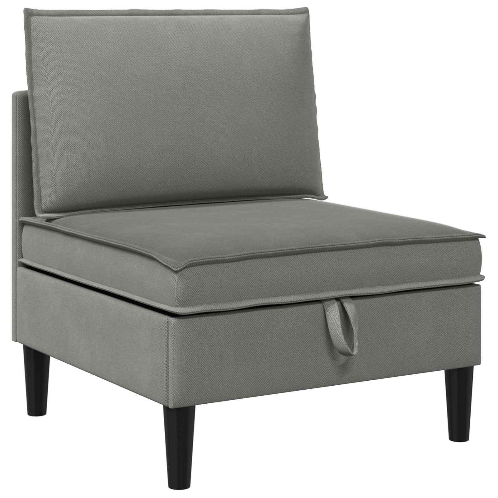 Juego de Muebles de salón 4 uds. Gris Oscuro Tela,67.6kg-3413804
