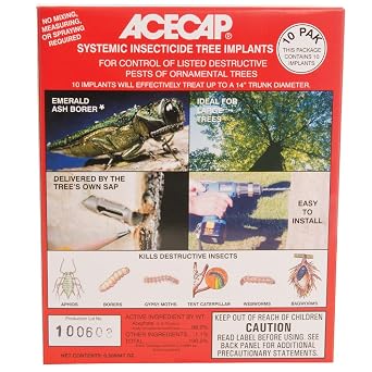 AceCap Insecticide Systemic Tree Implants, 3/8-inch Implant Diameter 10 Pack