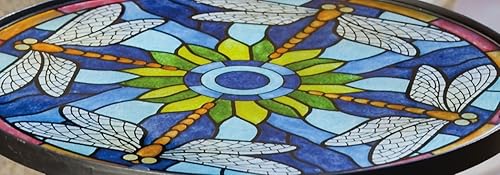 Miniatura 3 de Evergreen Flag  Garden - Mesa auxiliar inspirada en la libélula de Tiffany mesas auxiliares para interiores y exteriores para tu patio césped jardín