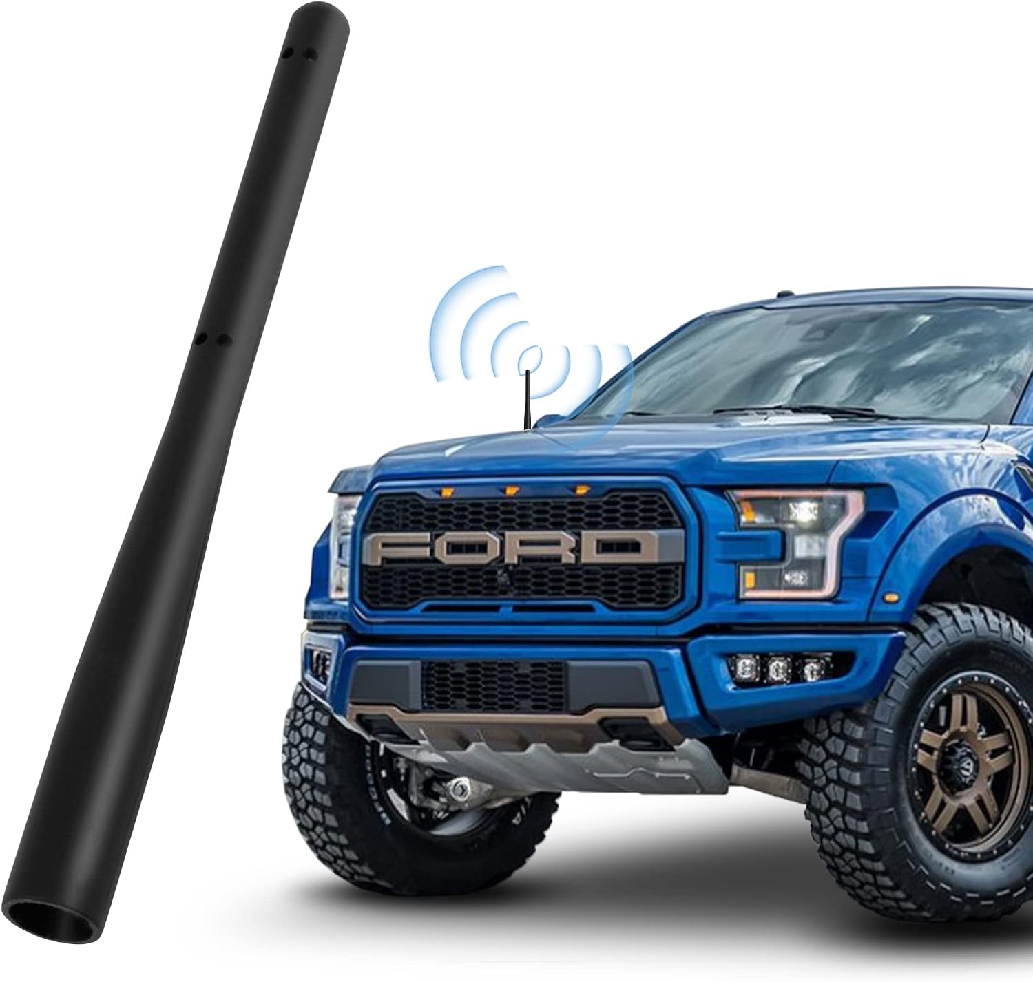 VOFONO 5 Inch Short Antenna Compatible with Ford F-150 2009-2026, Ford F150 Raptor Lightning Accessories 2017-2026 F250 F350 Bronco Pickup Truck Antenna Replacement