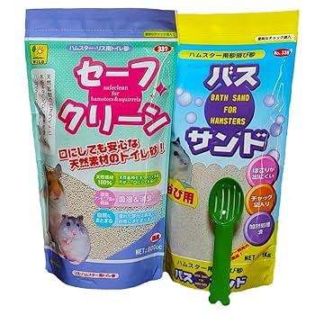 n*読様 ハムスター用　飼育スタートセット　餌、床材、バスサンド、トイレ砂付き トイレ砂（ハムスター）｜業務用トリミング用品通販ショップ