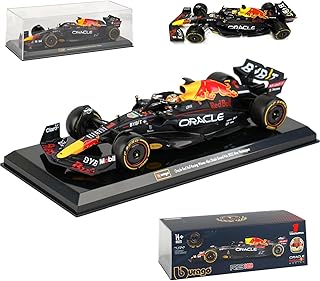 HTLNUZD Bburago 1/24 2023 New F1 RB18#1 for Verstappen Champion Racing Compatible with Red Bull 1:24 Static Alloy Car Die Cast Model Collectible Gift, Black