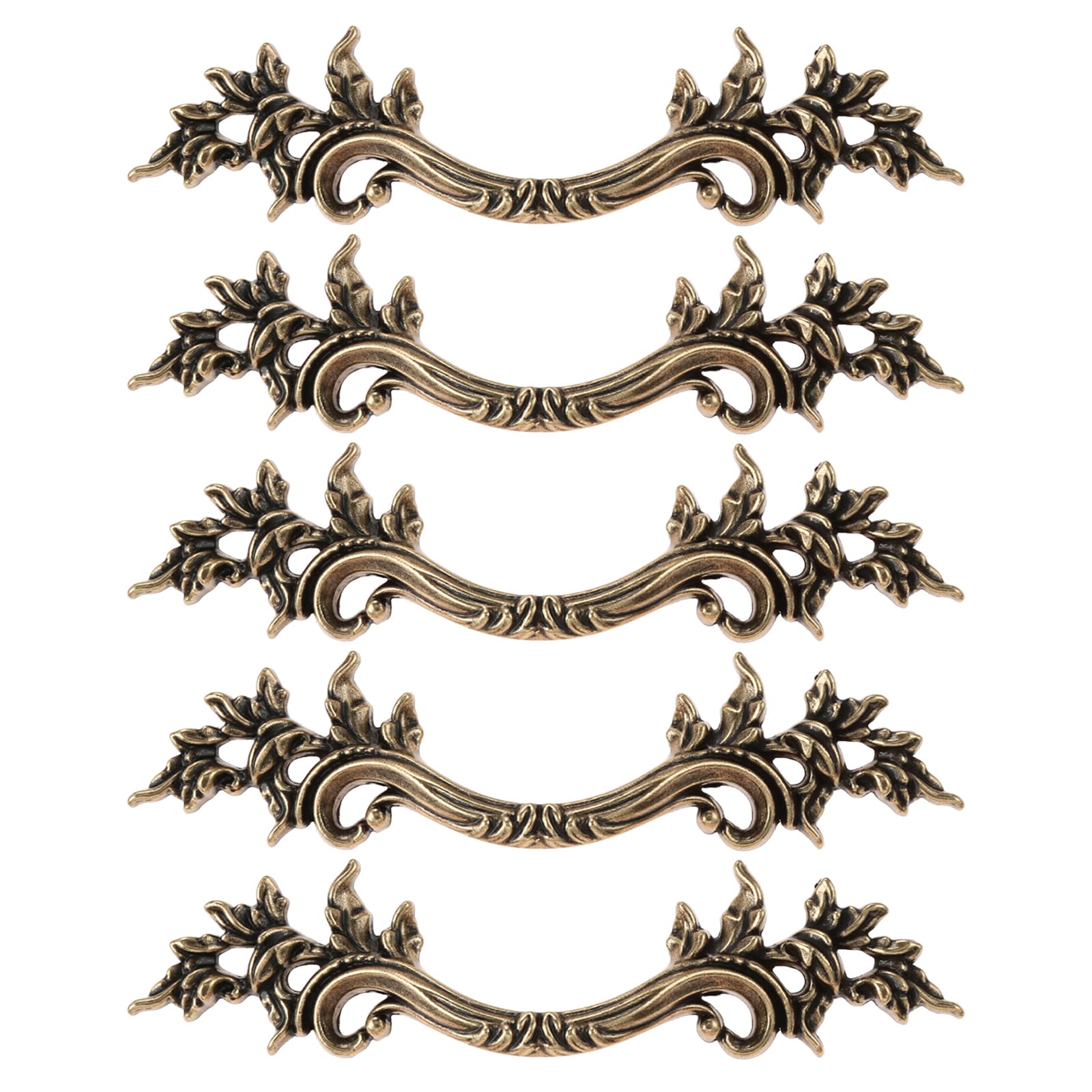 Mgoodoo 5Pcs Pull Handle for Dresser Cupboard Closet Drawer Handle Pulls Cabinet Door Knob Furniture Hardware European Style Vintage Bronze