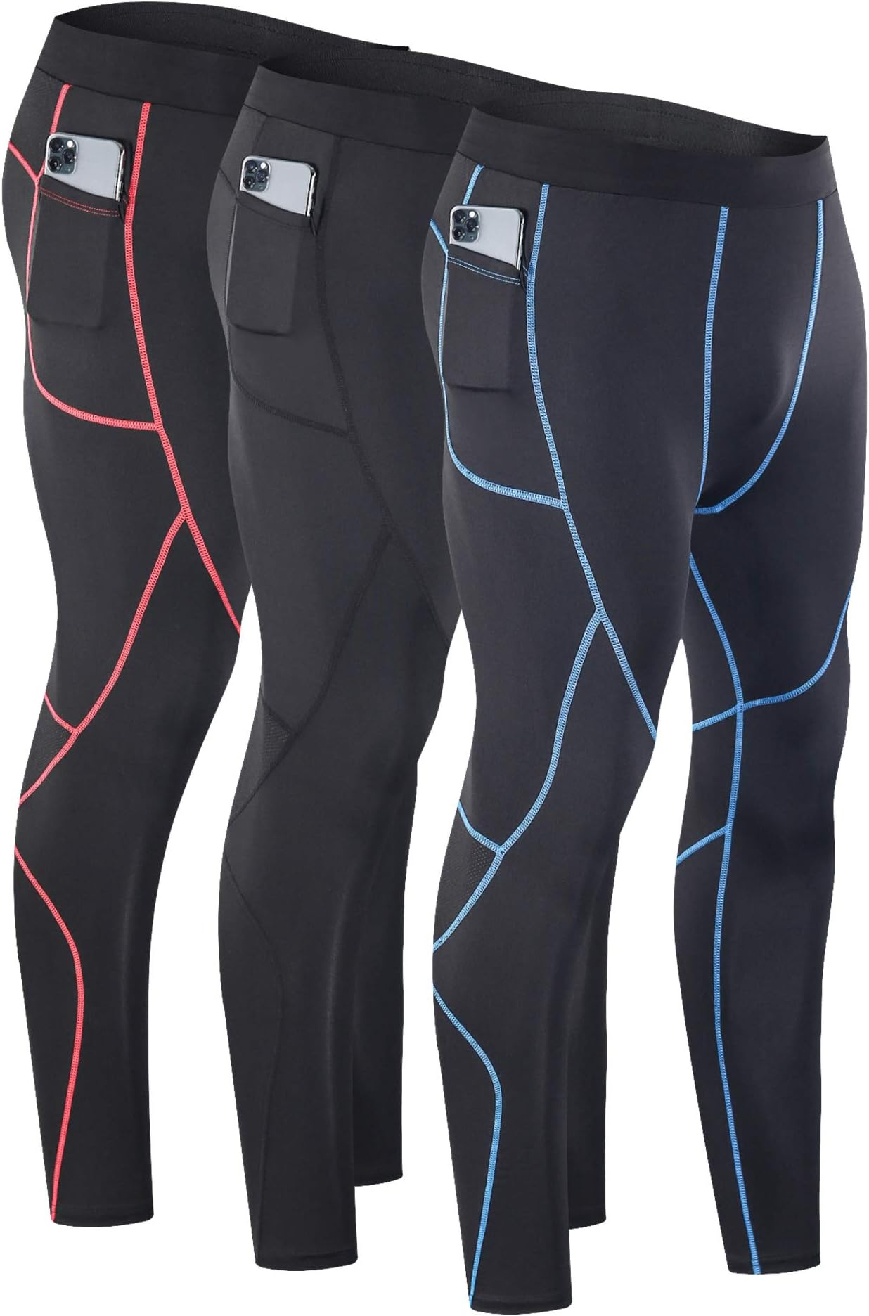 Milin Naco Men's Compression Pants Compression Leggings Sports Compression Pants & Tights Running Tights Ski Base Layer