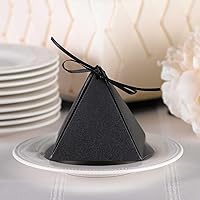 Vista 3 de Hortense B. Hewitt 25 cajas de recuerdo piramidales, 3 pulgadas, negro brillante