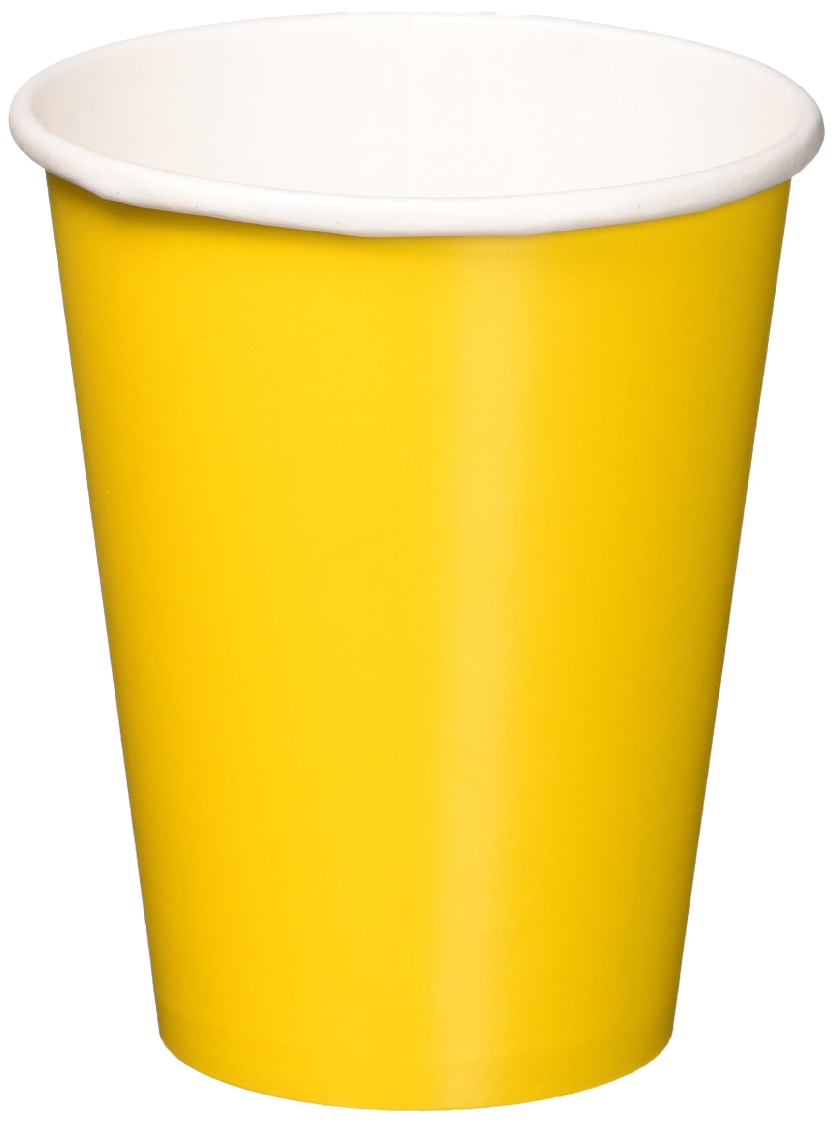 Vibrant Yellow Sunshine Paper Cups (6 Packs of 20) - 9 oz. - Perfect for Parties, Gatherings, Picnics & Home Use - 120 Pc.