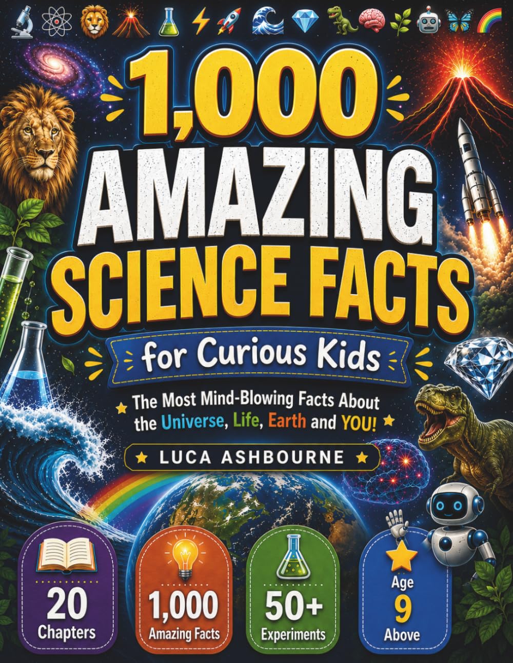 1,000 AMAZING SCIENCE FACTS for Curious Kids: The Most Mind-Blowing Facts About the Universe, Life, Earth and YOU!