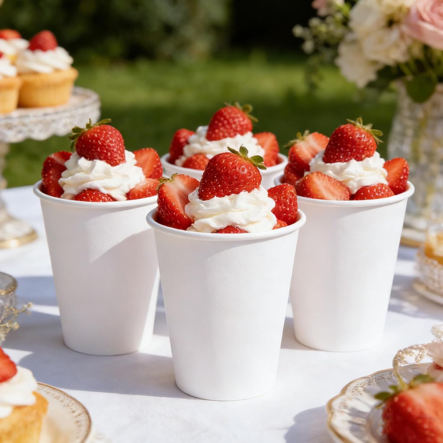 8 oz 1000 Pack Disposable Coffee Cups Bulk, White Thickened Paper Cups Wholesale, Ideal for Hot Drinks, Water Bottles, Office and Events, Commercial Use in Hotels, Schools, Hospitals