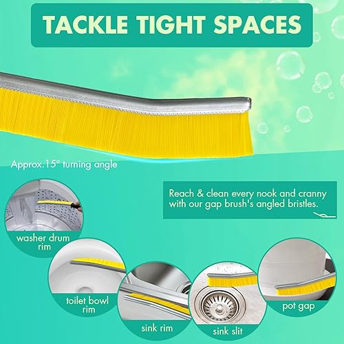 Miniatura 3 de 3 cepillos para hendiduras, cepillo de limpieza de cerdas duras para esquinas muertas, cepillos pequeños IBB para limpieza, adecuado para ranuras de