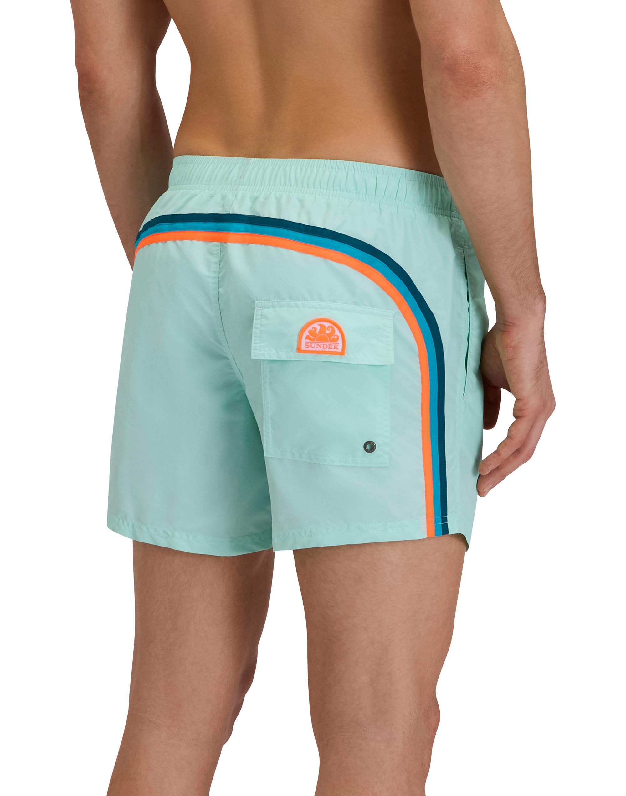 SUNDEK Uomo M504Bdta100 Elastic Waist 14'' Boardshort Col.Corallo Turbo 01