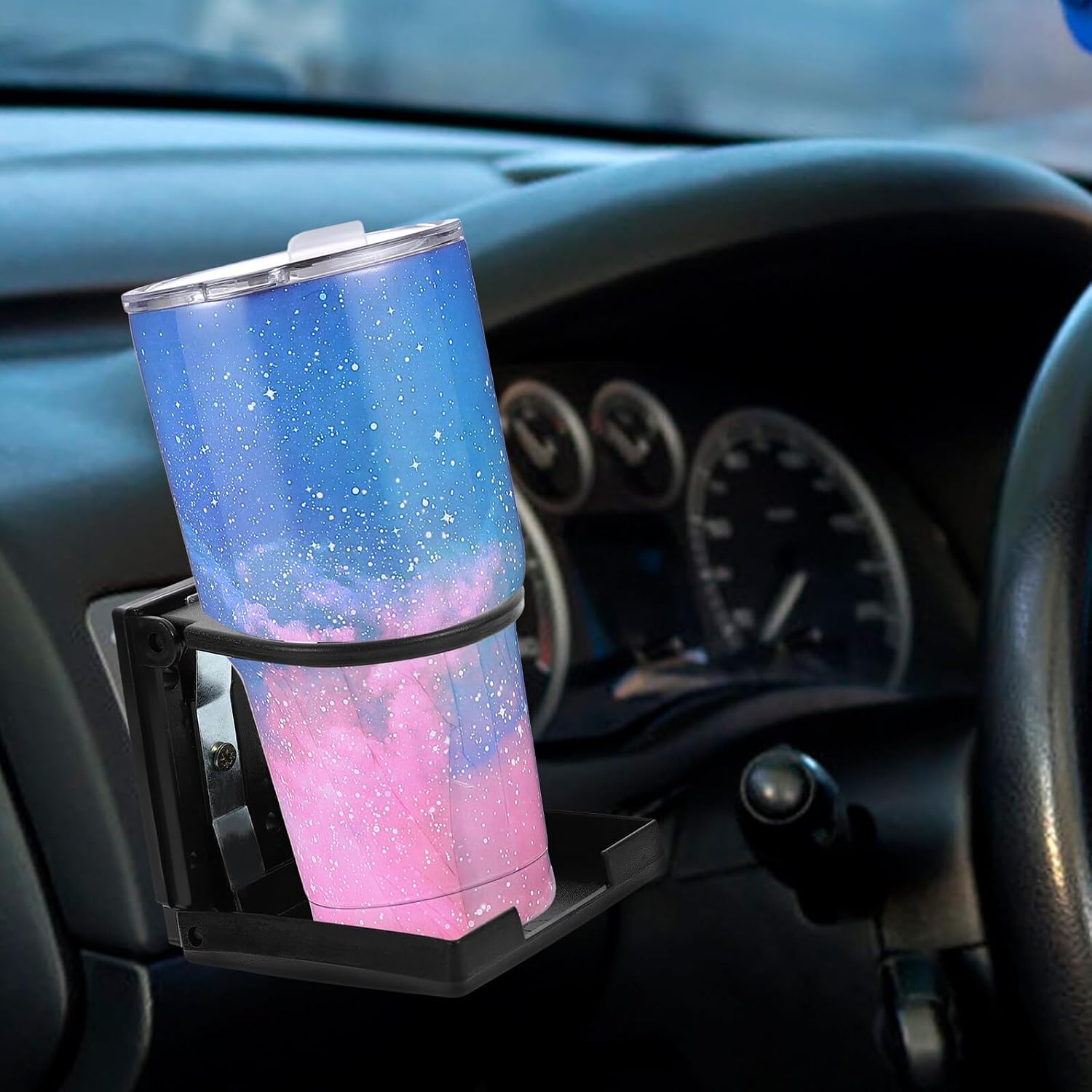 Car Cup Holder Black Portable Cup Rack Car Accessory for Travel and Daily Use