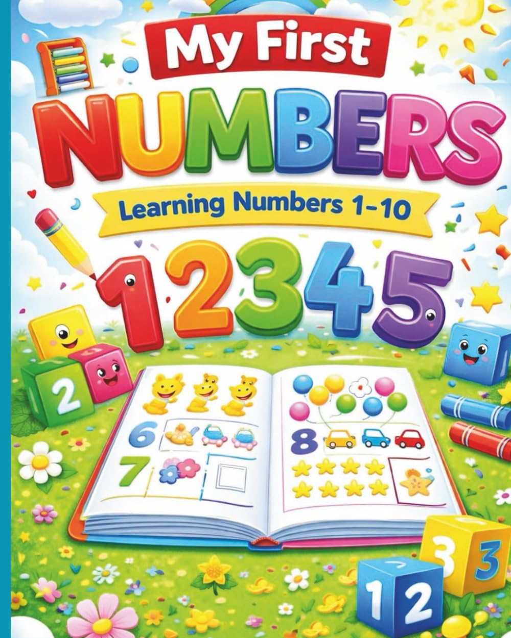 My First Numbers: Fun Counting, Tracing & Coloring Book for Kids