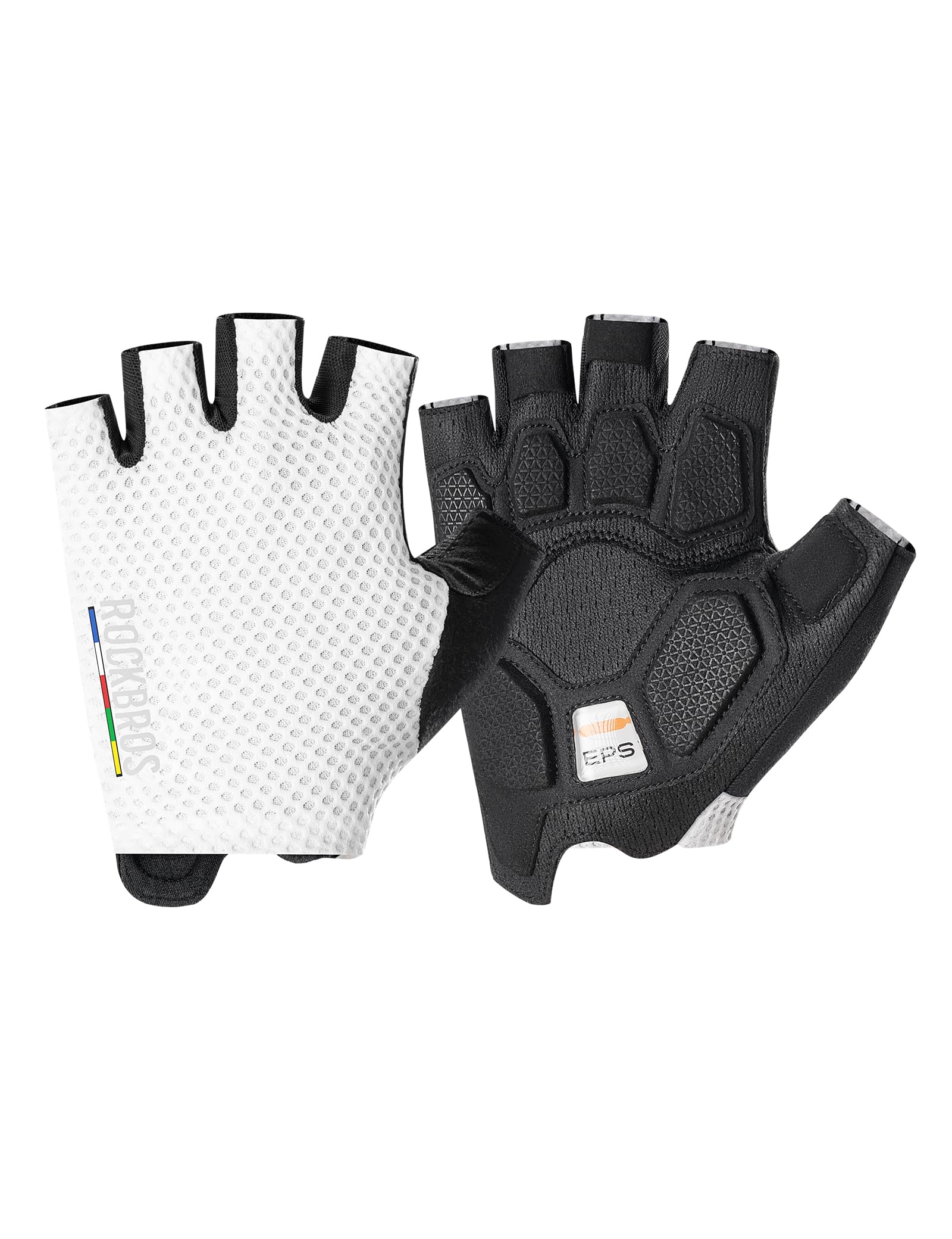 ROCKBROS Road to Sky Guantes de Ciclismo para Hombre con Palma SBR, Guantes Dedos Cortos para Bicicleta Montaña Carretera en Verano