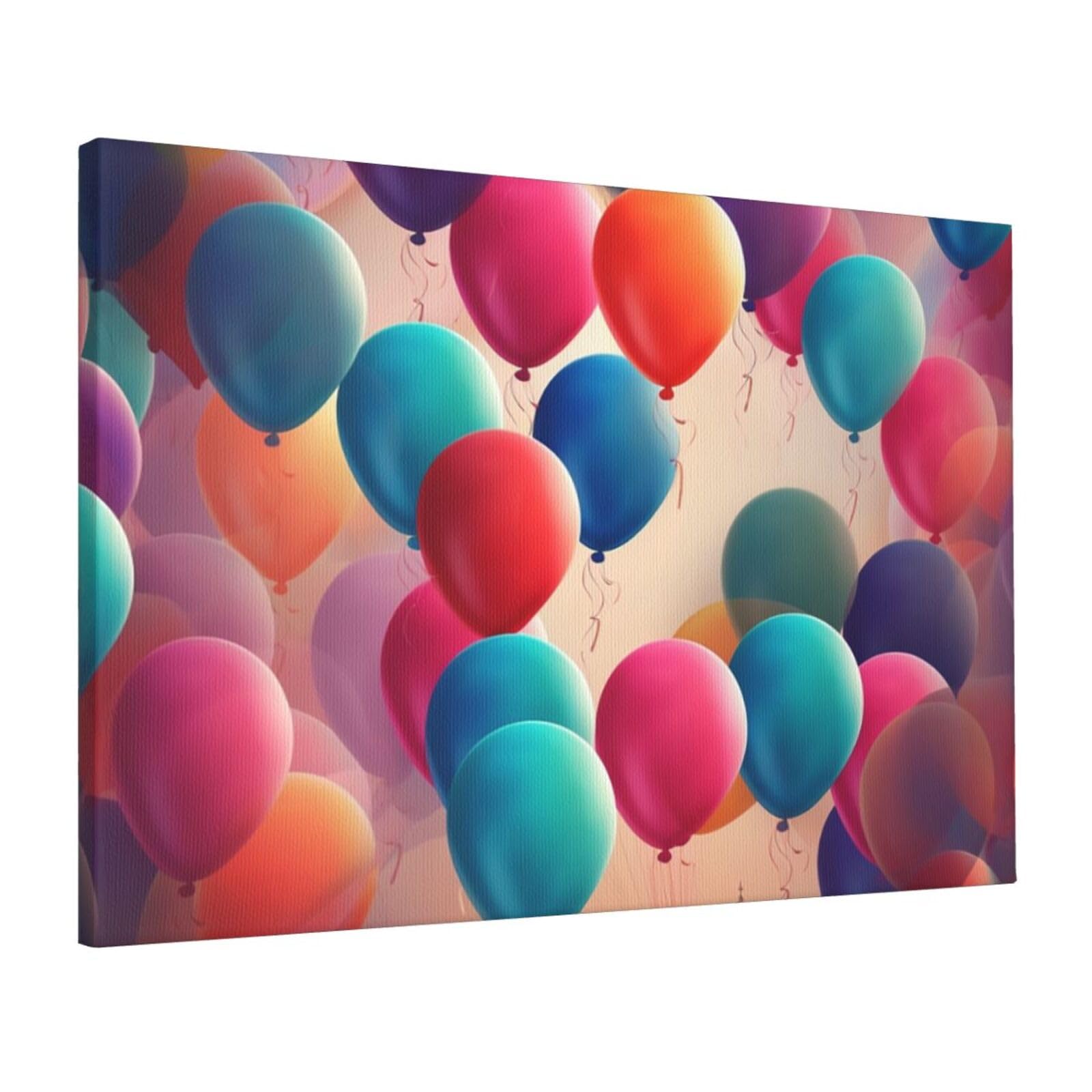 FodPand Canvas Wall Art for Living Room Wall Decor 16"x24" Modern Artwork Painting Pictures Hanging Canvas Prints Balloon Aesthetic Wall Art for Bedroom Bathroom Office Wallart Decor