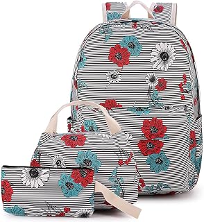 zaino per la scuola, per ragazze, per ragazze, leggero, con borsa a tracolla, borsa per il pranzo e astuccio per matite, per ragazze e donne