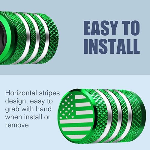 Vista 16 de Cubierta de tapón de válvula para neumático Paquete de 5 tapas de aire de metal, forro de plástico, resiste la corrosión, contra fugas, de rock and