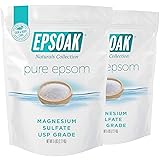 Epsoak Epsom Salt 10 lb. Magnesium Sulfate USP. Resealable Epsom Salt Bag Unscented, Made in The USA, Cruelty-Free Certified
