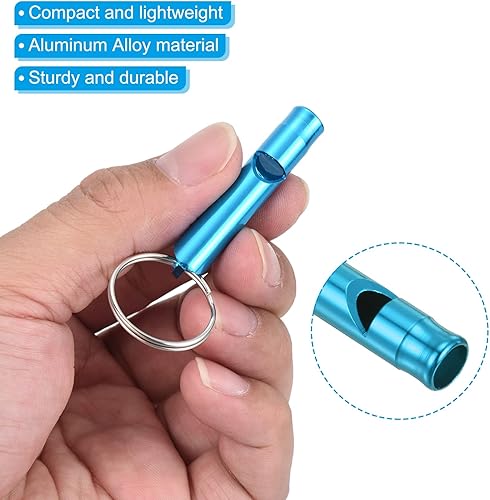 Miniatura 29 de PATIKIL Silbatos de emergencia, silbato de seguridad con llavero de sonido fuerte, silbato de supervivencia al aire libre para acampar y cazar