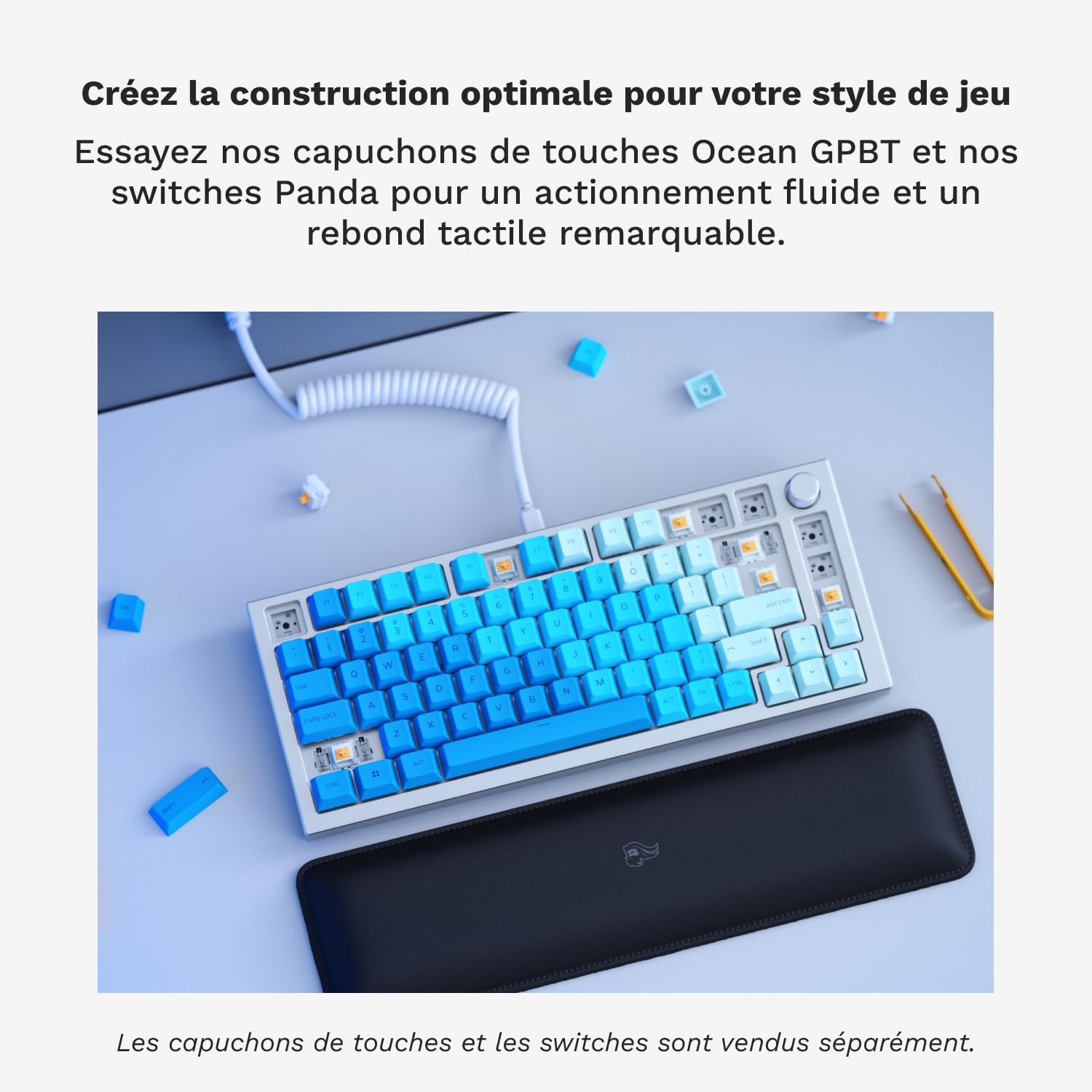 GLORIOUS GMMK Pro 75% Barebones Clavier Gaming ISO (Blanc) | Cadre Aluminium Massif 1,5kg, Modulaire 5 Broches Échangeable À Chaud, Rétroéclairage RGB, Design Personnalisable Premium