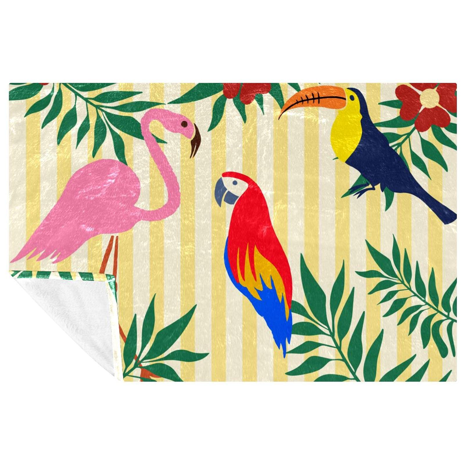 Couverture toucan tropical chaude pour stopper le froid sur votre lit ou canapé