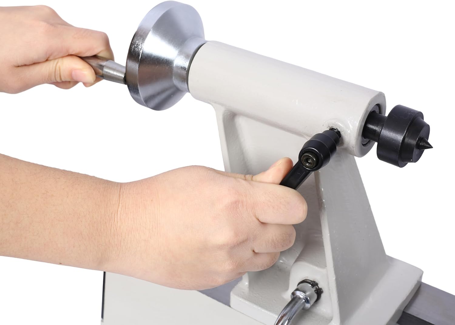 12" x 18" Benchtop Wood Lathe - 3/4 HP Motor w/Infinitely Variable Speed (650-3800 RPM) - Digital RPM Display for Woodturning, Crafting Bowls, Pens & More (Gray)