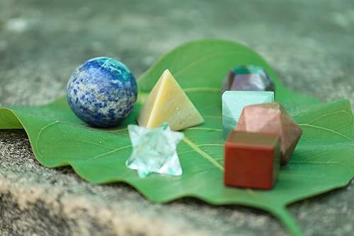 Miniatura 4 de Jet 7 Chakra Geometría Set Sólidos Platónicos Curación Cristal Terapia Folleto Sagrado Divino Energizado Cargado Positivo Paz