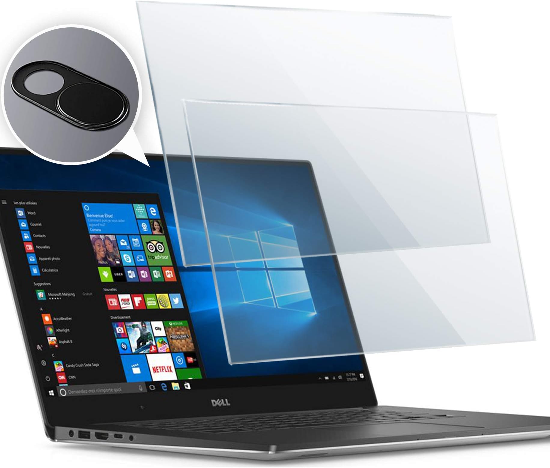 Homy Screen Protector [2-Pack] 14.0 inch Widescreen Laptop. Bonus: WebCam Cover. Include: 1x Matte & 1x Glare Crystal Clear Computer Display Size: 6 7/8 x 12 3/16. Compatible Any Raised Bezel Notebook