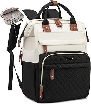 LOVEVOOK Laptop Backpack for Women, 15.6 Waterproof Nurse Bag Teacher Work Backpack Purse for Women, Travel Computer Backpack for College Office Business Ladies