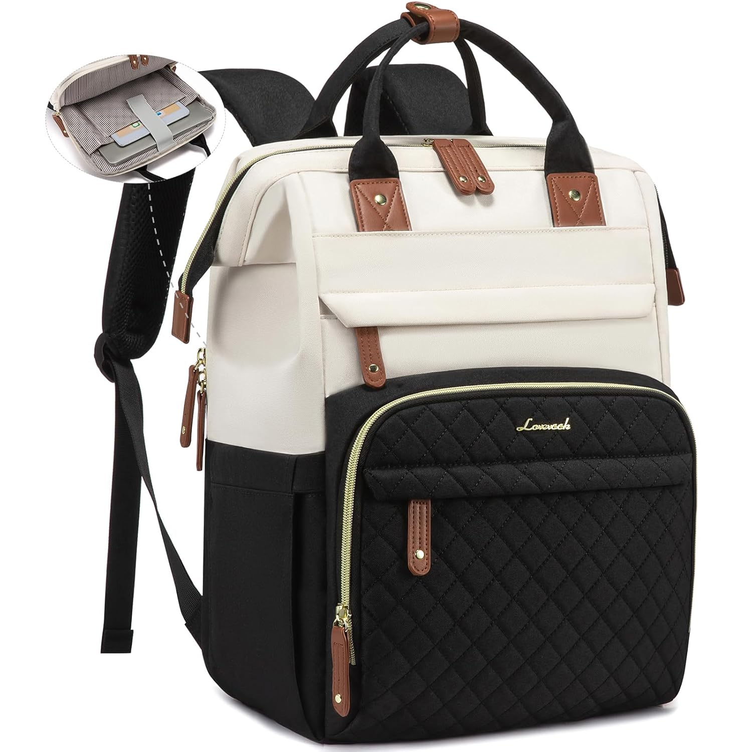 LOVEVOOK Laptop Backpack for Women 15 6 Waterproof Nurse Bag Teacher Work Backpack Purse for Women Travel Computer