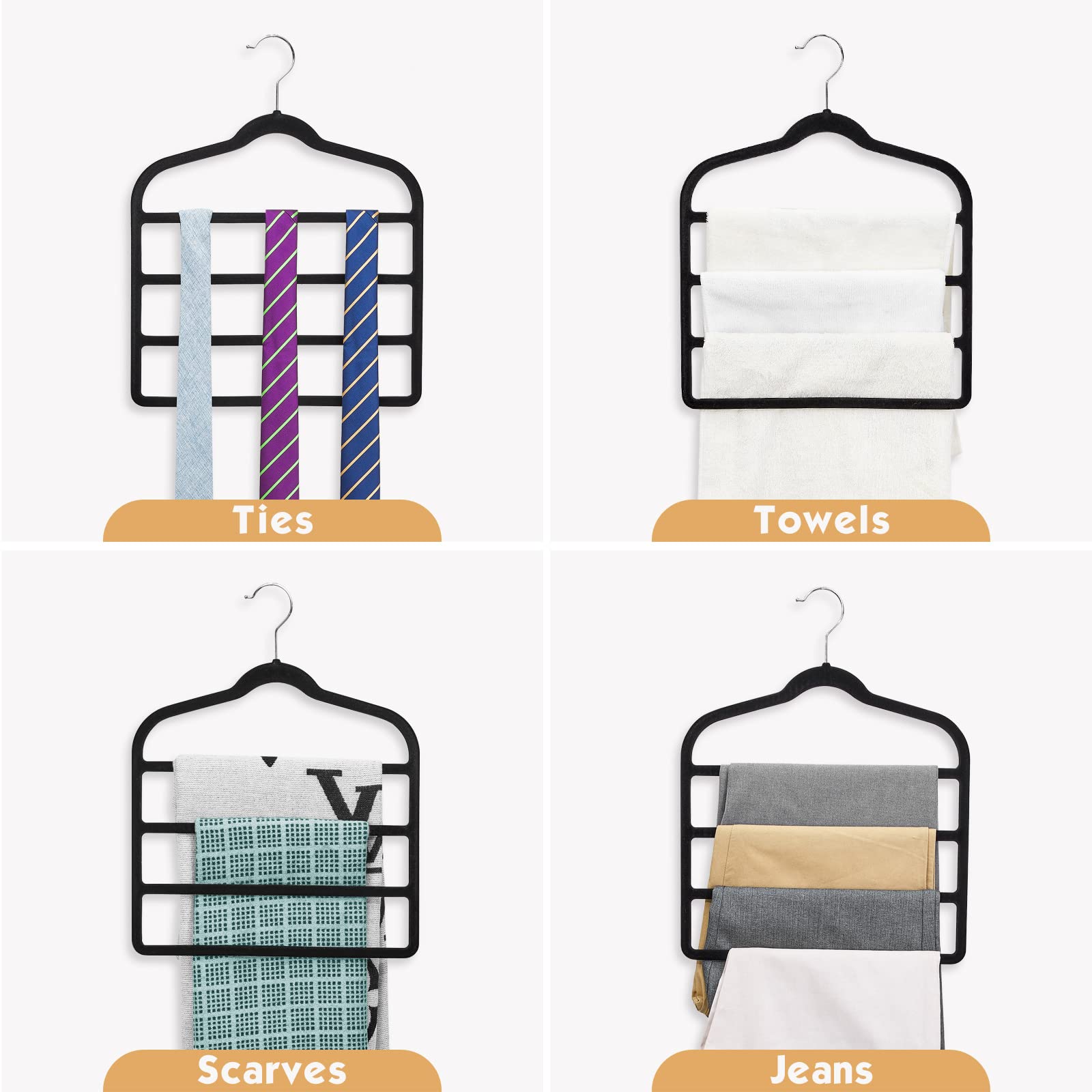 Ruimtebesparende Kleerhangers Antislip Broek Kledinghangers Voor Losse Broek Fluwelen Kleding Hangers Multi Stukken Kledinghangers Kledinghangers Jean