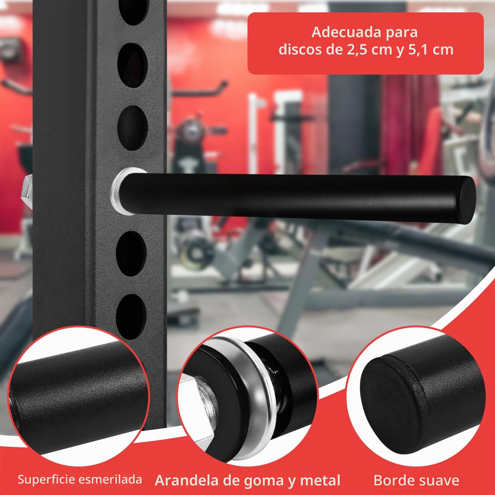 Soporte Discos Pesas para Rack de Potencia, Almacenamiento de Placas de Peso Organizadores de Gimnasio en Casa
