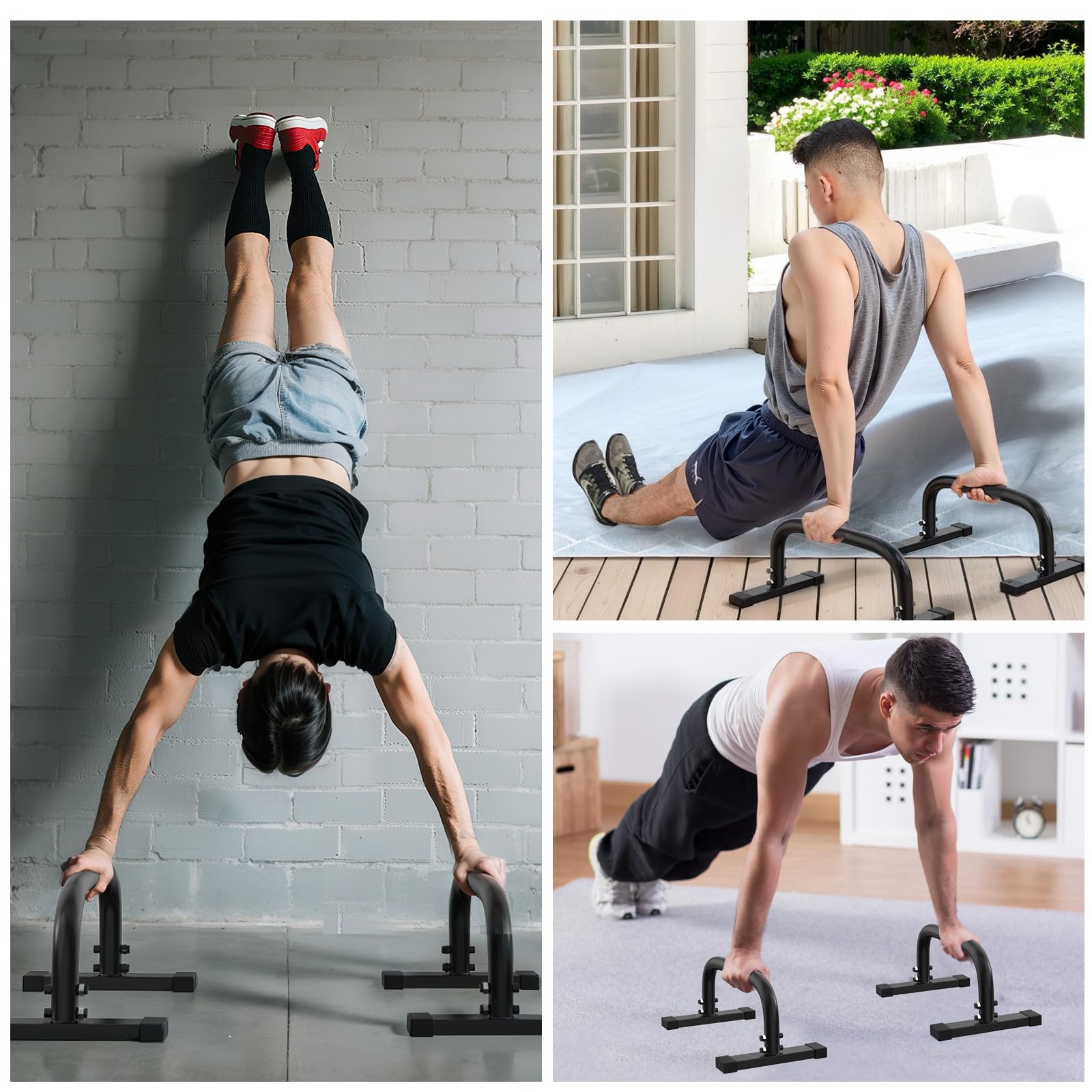 Parallettes Calisthenics, Barres de Parallettes de Gymnastique, 10.2 in High 300Kg/661lbs Weight Parallettes Push Up Bars pour L-Sit/Dip Bar/Équipement de Musculation/Exercice de Fitnes