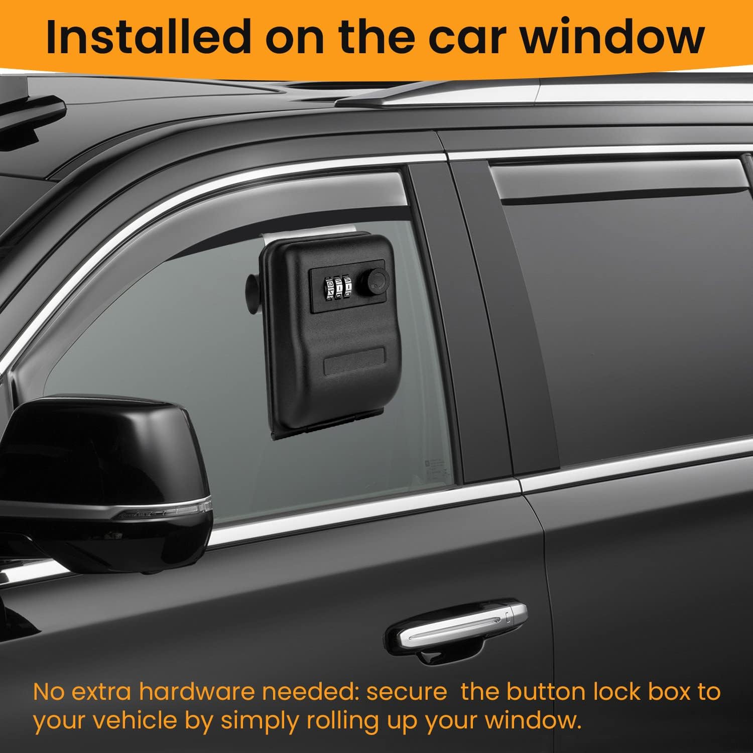 Car Window Lock Box, Key Locks Box Car, Three Digit Locks Boxs Window, Car Windows Lock Box for turo, 3-Digit Combination Lockbox fit GetAround, Ride Share,Large Capacity