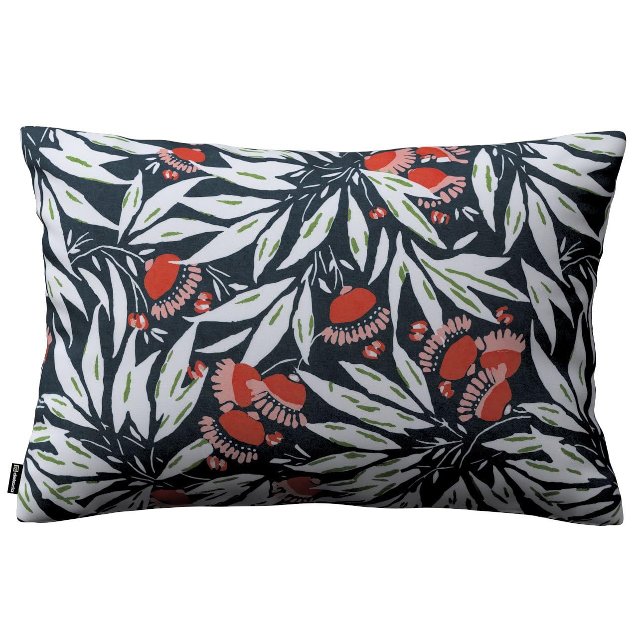 Dekoria Kinga Funda de almohada Rectángulo Fundas de almohada 60 x 40 cm flores sobre fondo azul marino
