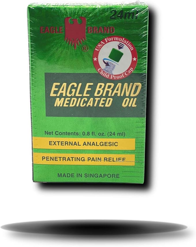 Eagle Brand Medicated Oil 0.8 Oz 24 ml Bottle Health