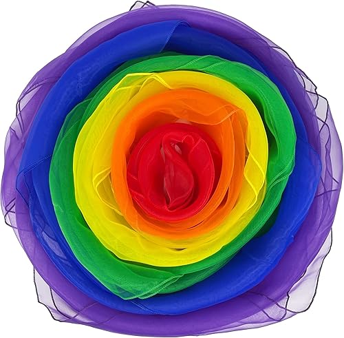 Bufandas de baile para niños, 12 unidades, bufandas mejoradas para bebés, niños pequeños, niños – Bufanda cuadrada de movimiento de seda para bailar