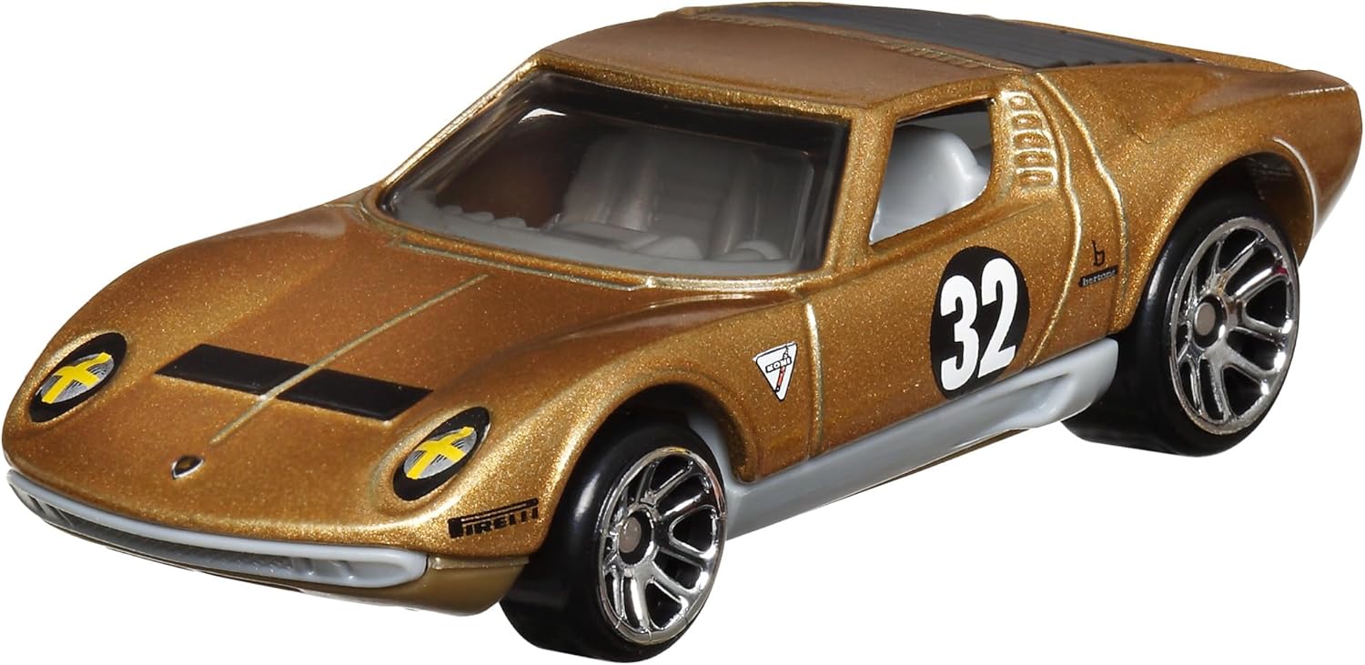 Hot Wheels 1971 Lamborghini Miura SV (Gold), Vintage Racing Club 4/6