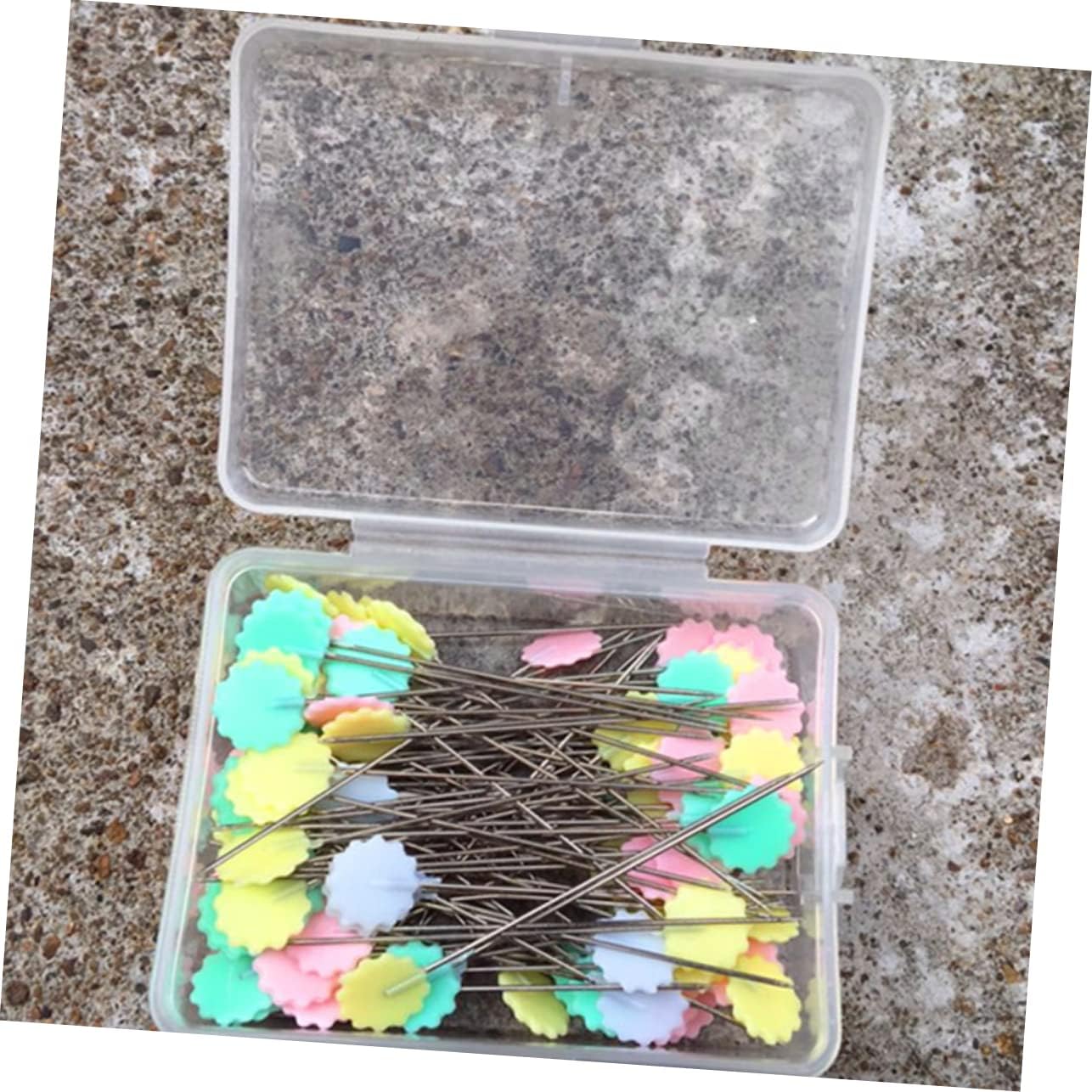 ERINGOGO 200pcs Plastic Head Pins for DIY Sewing Crafts Flat Head Pins with Easy to for Marking Decorating Projects for Quilting Dressmaking