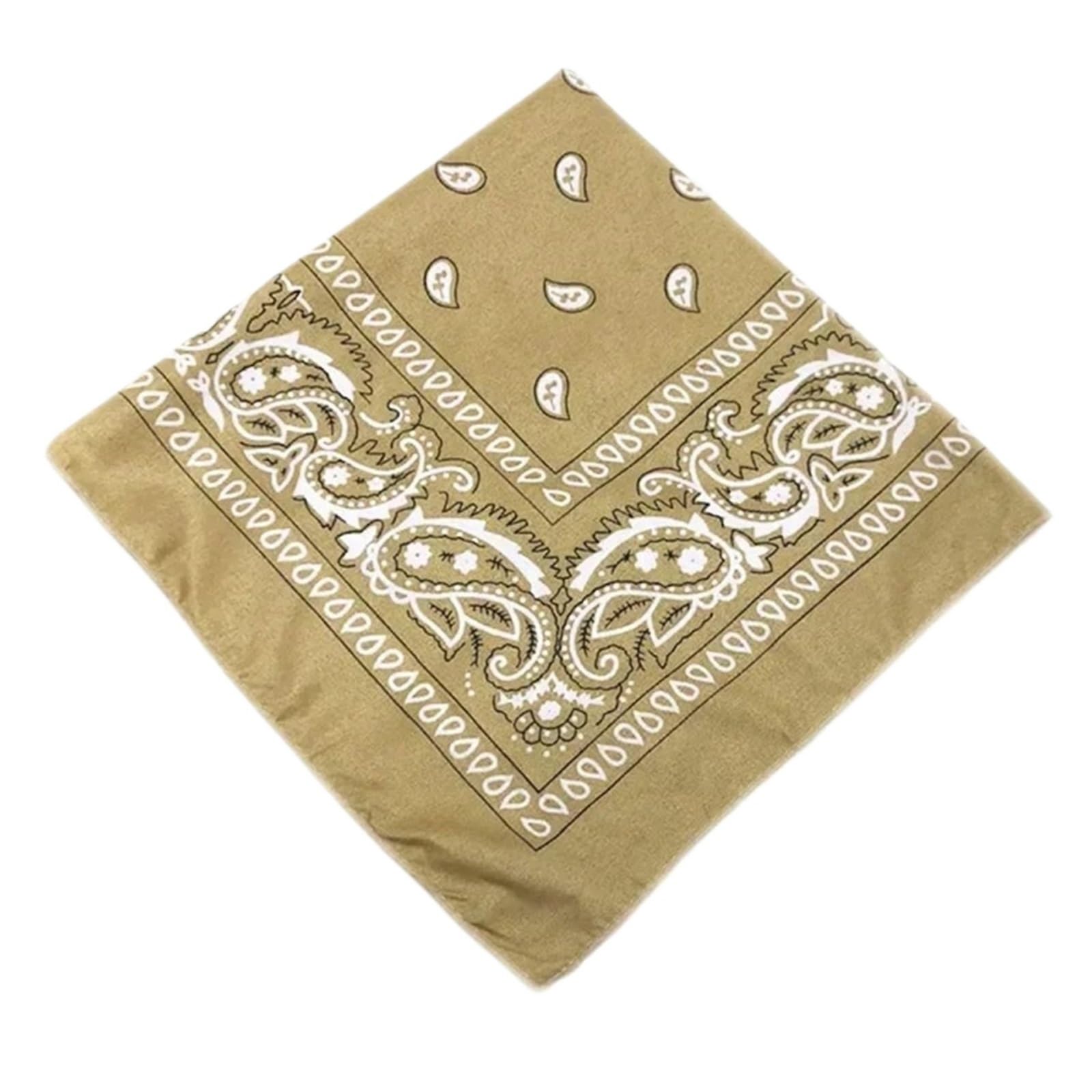 24Pcs Unisex Männer Frauen Baumwolle Taschentücher Wiederverwendbare Taschentuch Handtuch Einfach-zu-waschen Handtücher Stofftaschentücher(24pcs-Khaki)