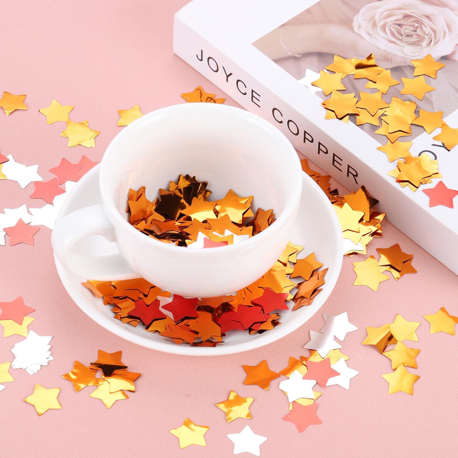 Honbay 60 G 59,5 G étoiles Confettis étoiles Paillettes Dorées Pour Mariage, Anniversaire, Fête, Festival, Décorations Creuses Et Solides