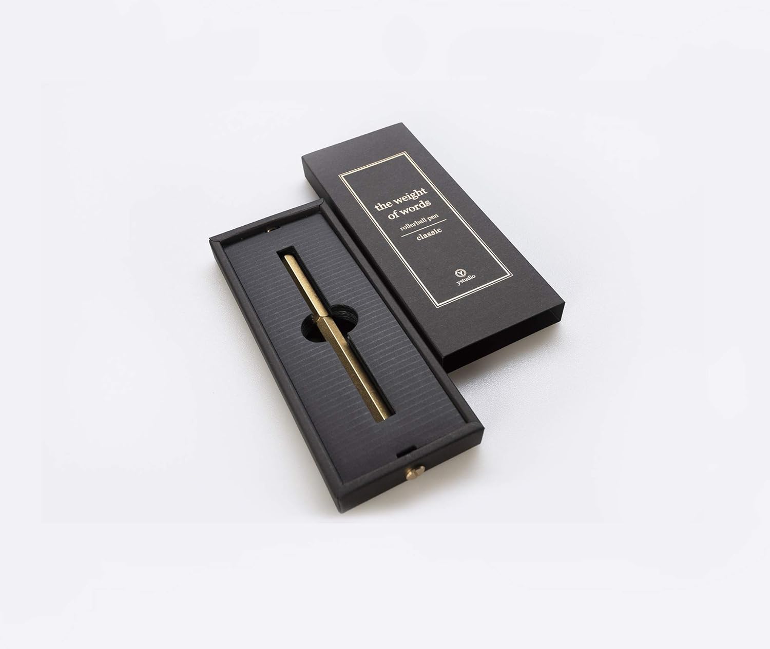 Ystudio Handcrafted Brass Classic Rollerball Ballpoint Pen with Gift Box