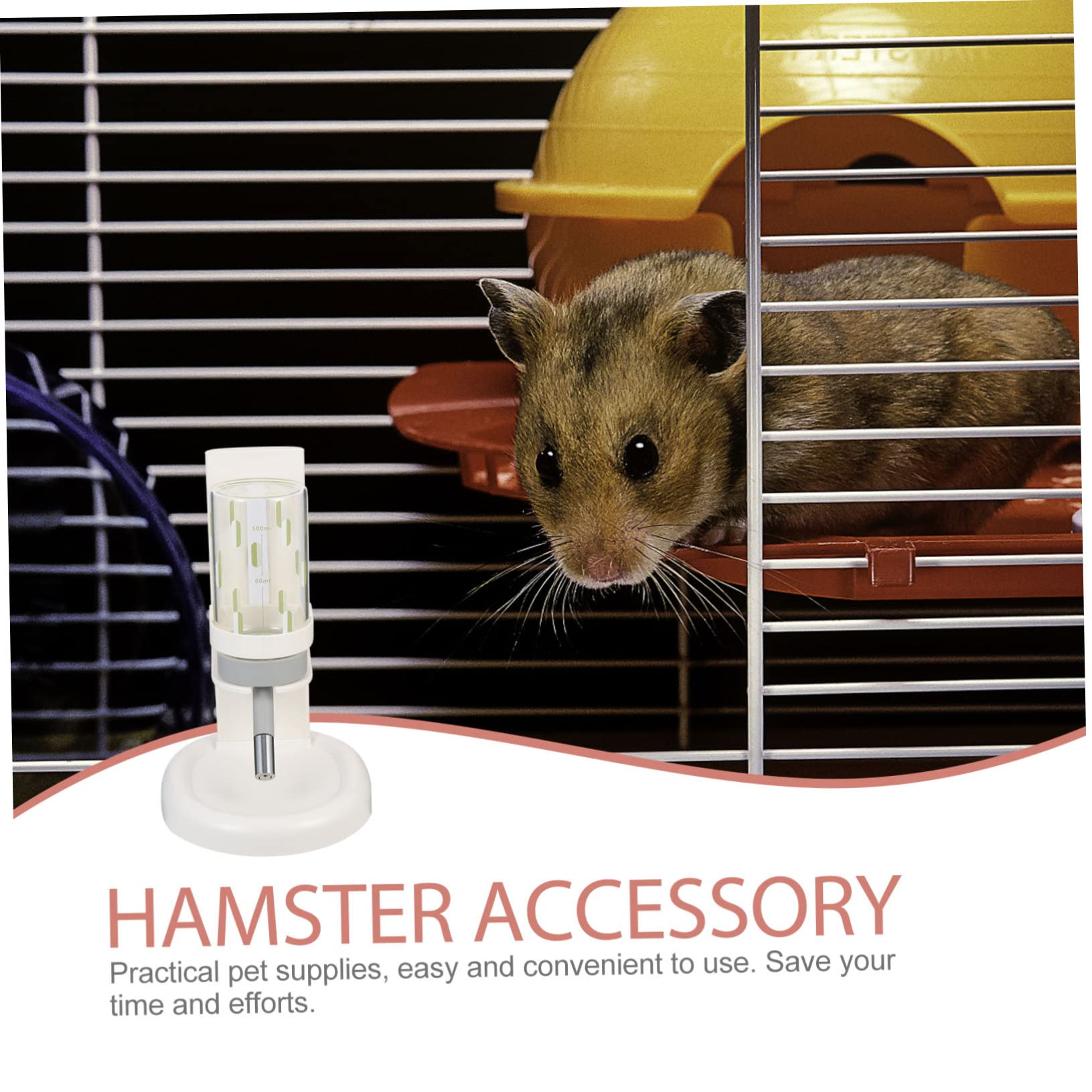 Verstellbarer Hamster Wasserspender mit Halter für Kleine Haustiere