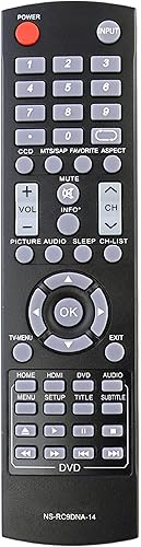 Beyution NS-RC9DNA-14 Control remoto de repuesto para Insignia TV NS-32DD220NA16 NS-32DD310NA15 NS-20ED310NA15 NS-24DD220NA16 NS-24ED310NA15