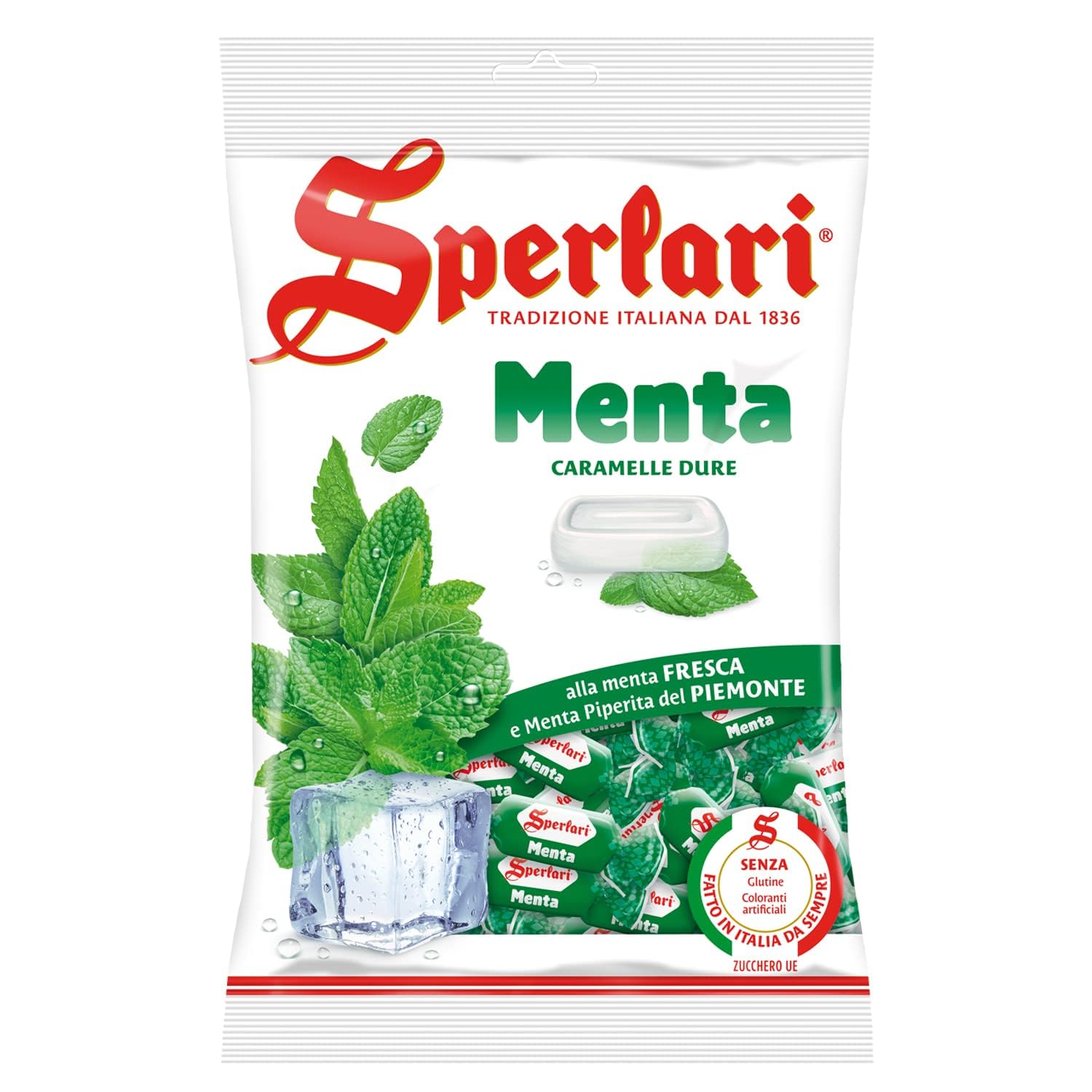 Caramelos Duros de Menta Sperlari, Bolsa 500 g