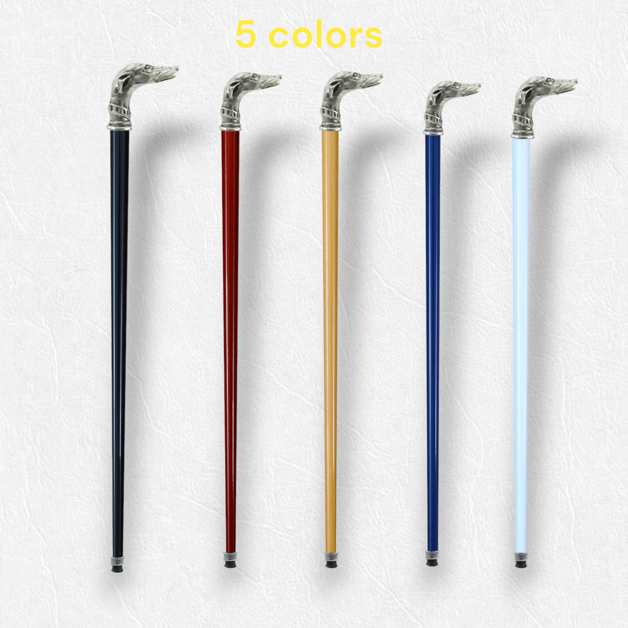 CAVAGNINI Bastone Levriero Personalizzato Incisione Nome Peltro | Made in Italy Fatto a Mano | Regalo di Lusso Pensionamento Anziano Nonno Papà Sposo Matrimonio | Uomo Donna 5 Colori 97cm