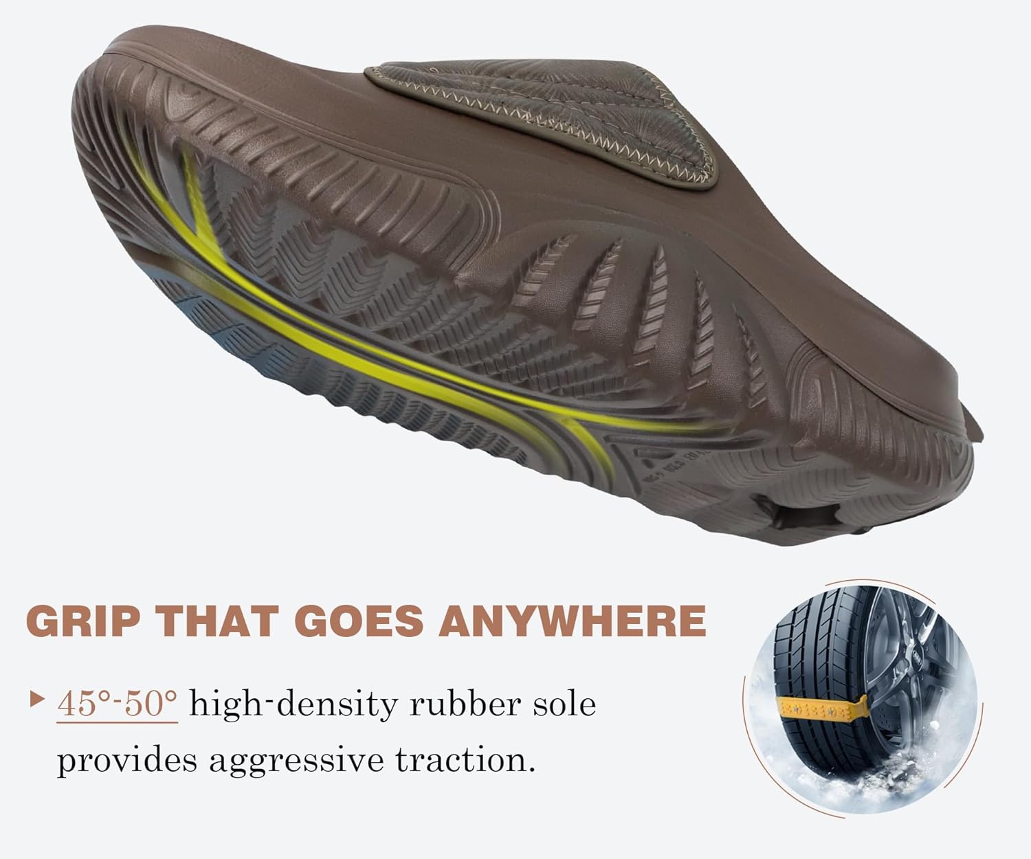 COFACE Mens Recovery Sandals Man Orthopedic Plantar Fasciitis Walking Outdoor Slides for Men Comfort Adjustable Thick Cushioned Orthotic Size 7-15 - Image 5